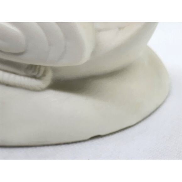 VINTAGE VASE-Porcelain Bisque-Ivory-Swan-Art Deco Style-8.25" - Picture 13 of 16